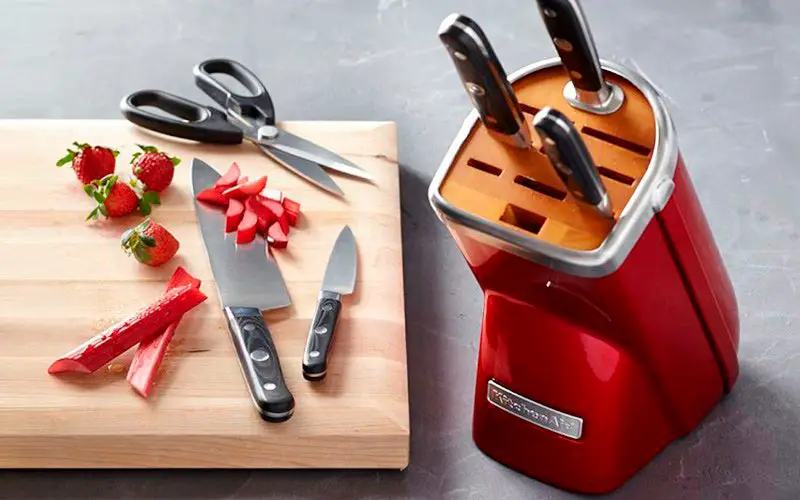 KitchenAid Classic 12-Piece Block Set with Built-in Knife Sharpener,  Natural & Reviews