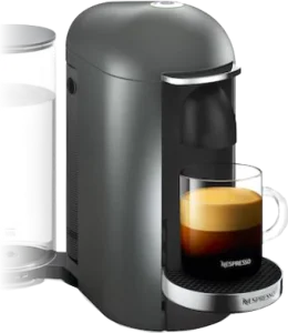 Nespresso VertuoPlus Deluxe Coffee and Espresso Machine Bundle with Aeroccino Milk Frother by Breville