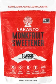 Lakanto Monkfruit Sweetener Sugar Substitute Keto Non-GMO