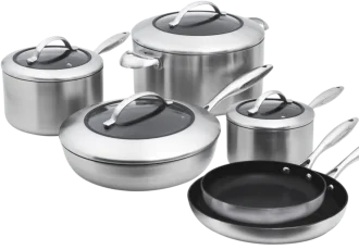 Scanpan PRO IQ vs CTX - Scanpan CTX 14-piece Stainless Steel Cookware Set with Stratanium Nonstick Coating Review