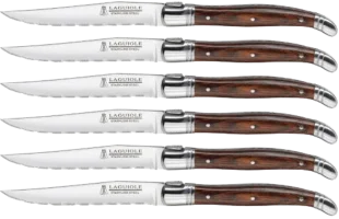Trudeau Maison Laguiole Wood Handle Steak Knives Set -  Best Steak Knives Under $100