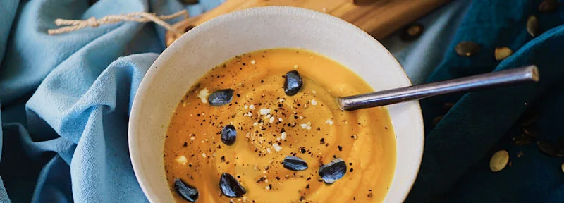 Roasted Pumpkin Soup with Bl Garli